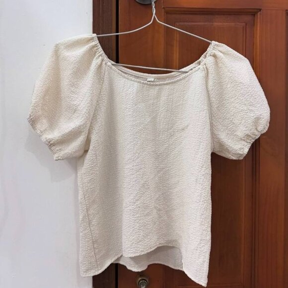 Tops - White Short Sleeve Blouse